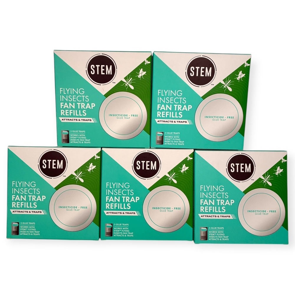 (5) Packs Stem Flying Insect Fan Trap Refills Glue Traps 5 per Pack (25 Traps)